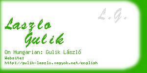 laszlo gulik business card