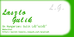 laszlo gulik business card
